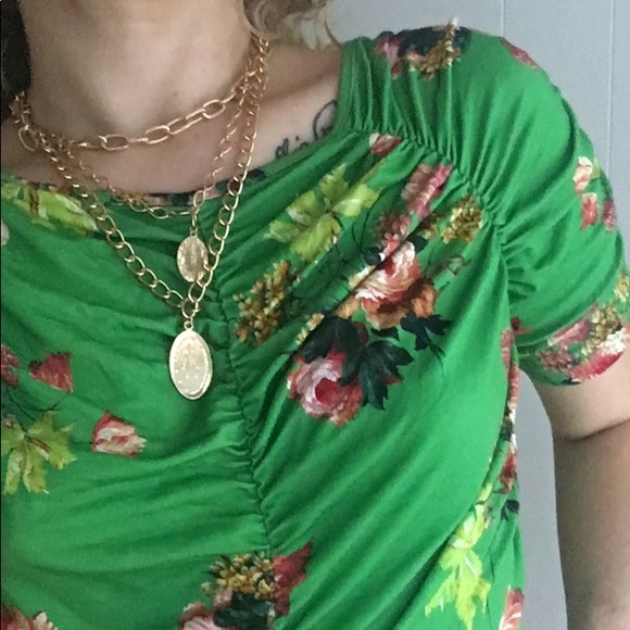 Green Floral Dress - Picture 5 of 5